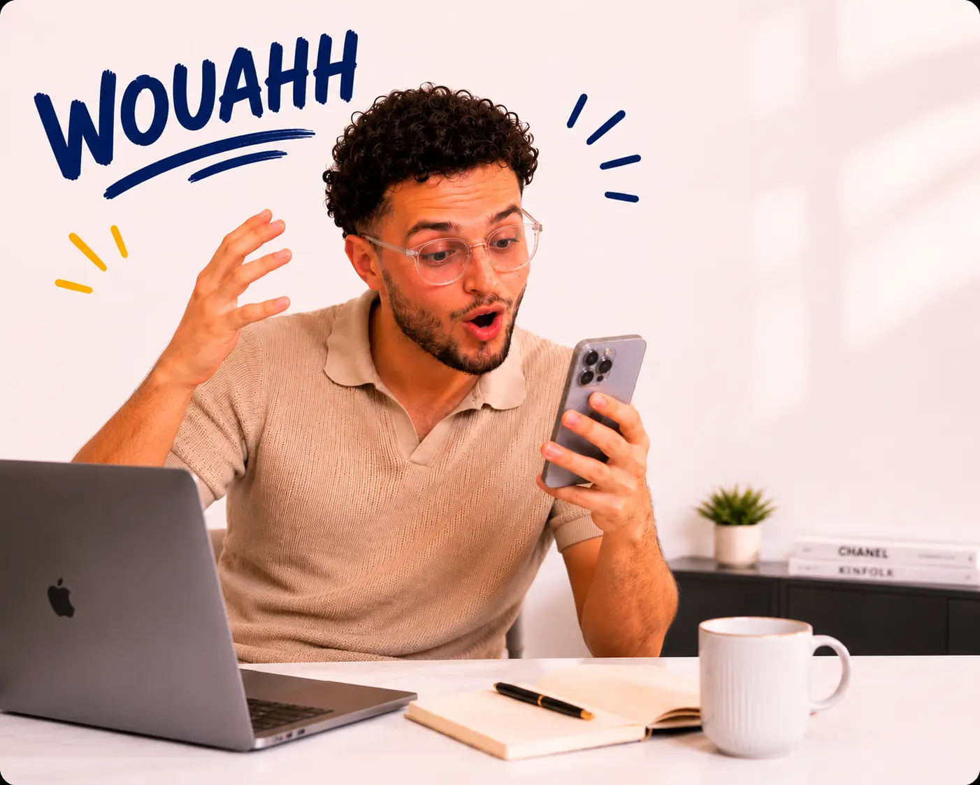 Client impressionné par son site web Gloweb